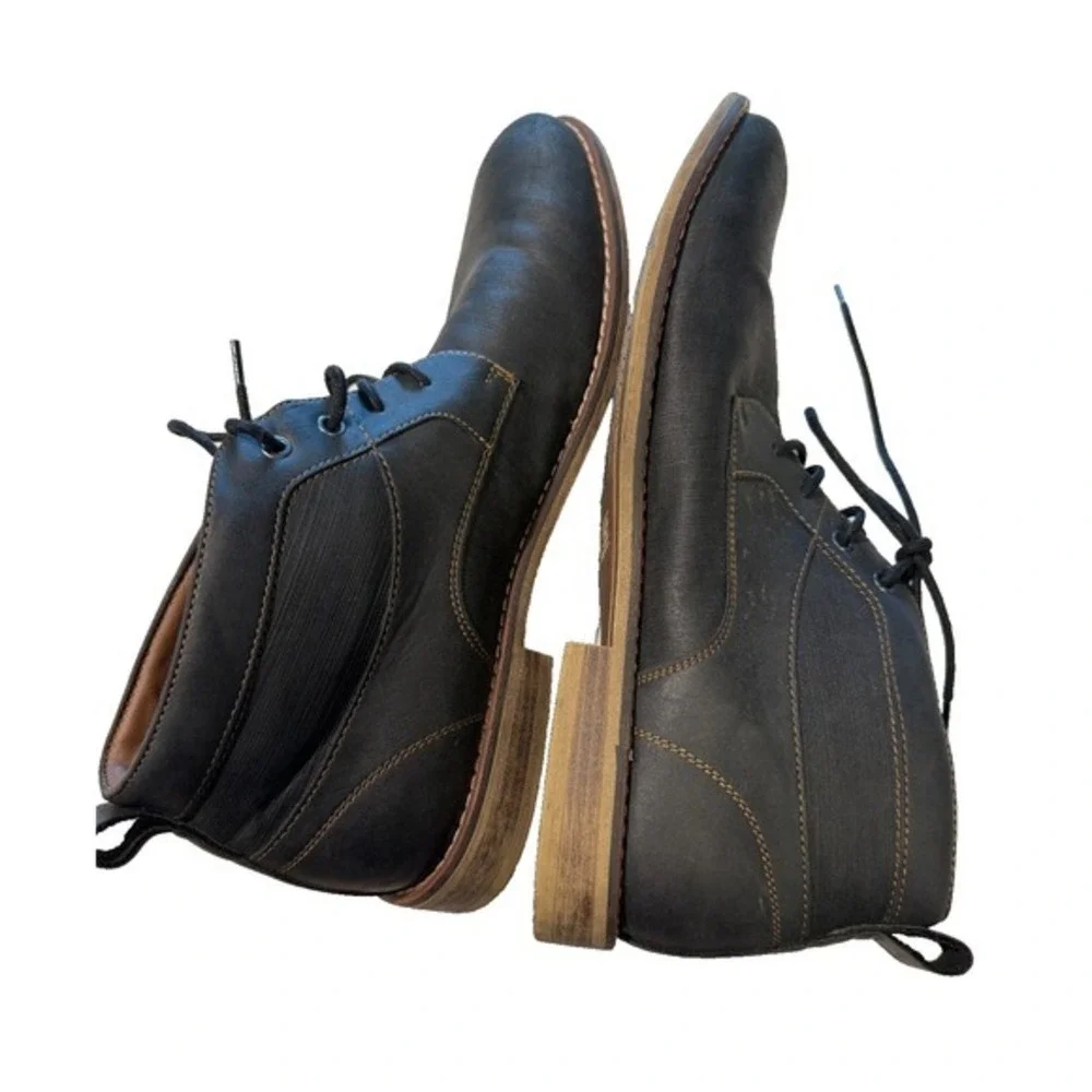 RYE by Number Eye Mens Leather Chukka Boots Brown Lace Up Desert Boots Size 9